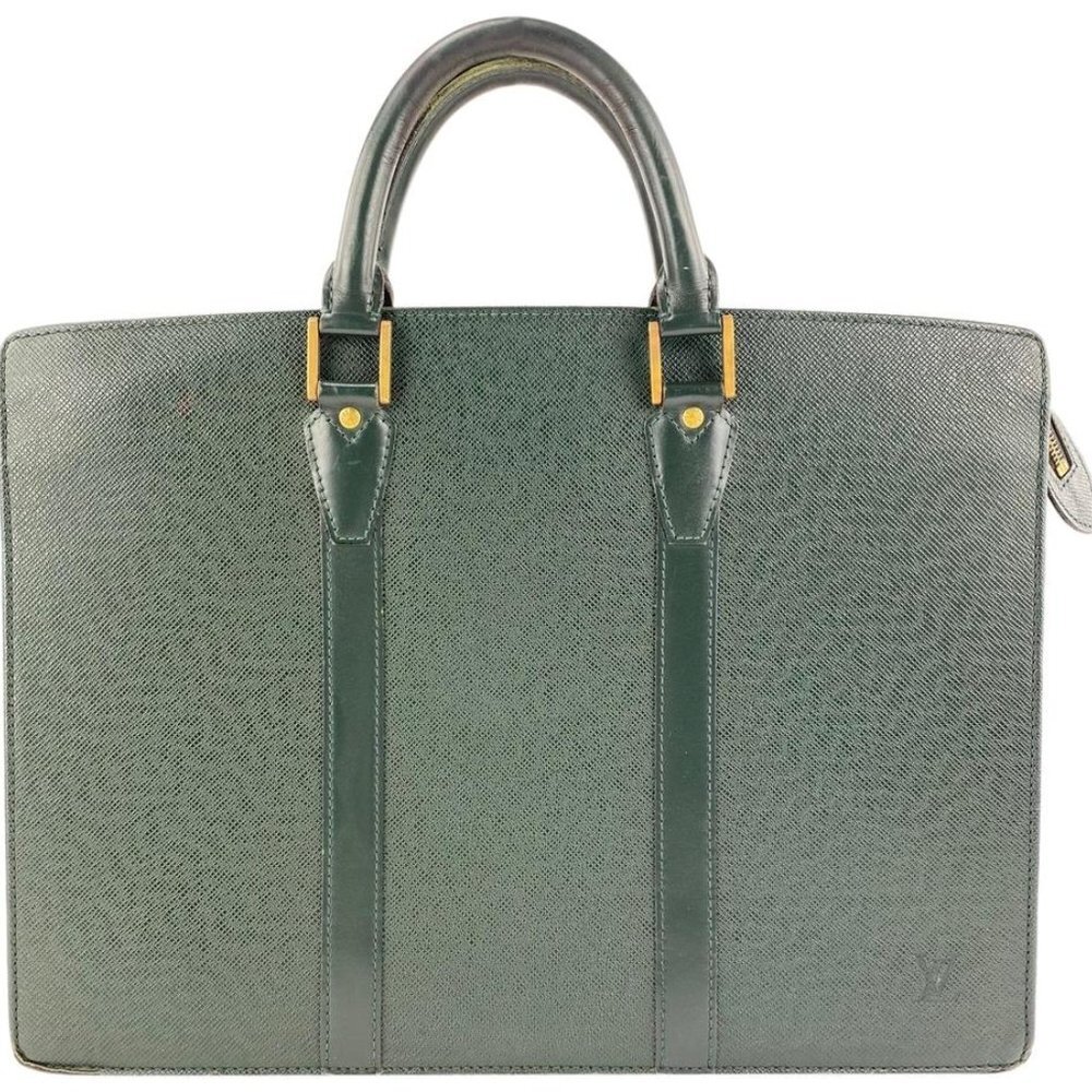 Louis Vuitton Green Taiga Leather Lozan Attache